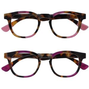 OPULIZE Ava Reading Glasses 2 Pack Flattering Rounded Frame Spring Hinges Scratch Resistant Brown Tortoiseshelll Pink Purple Mens Womens RR62-45 +1.50 OPULIZE Ava Reading Glasses 2 Pack Flattering Rounded Frame Spring Hinges Scratch Resistant Brown Tortoiseshelll Pink Purple Mens Womens RR62-45 +1.50