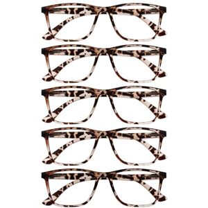 OPULIZE NYX Blue Light Blocking Reading Glasses Anti-Glare Computer and Gaming Eyewear 5 Pack UV and Eyestrain Protection Rectangular Frame Brown Tortoiseshell Men Women + 1.00 OPULIZE NYX Blue Light Blocking Reading Glasses Anti-Glare Computer and Gaming Eyewear 5 Pack UV and Eyestrain Protection Rectangular Frame Brown Tortoiseshell Men Women + 1.00