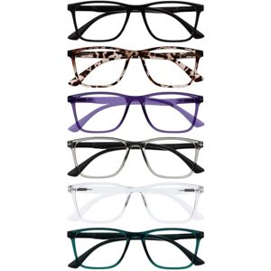 OPULIZE NYX Blue Light Blocking Reading Glasses Anti-Glare Computer Gaming 6 Pack UV and Eyestrain Protection Rectangular Frame Black Brown Purple Grey Clear Turquoise Men Women + 2.00 OPULIZE NYX Blue Light Blocking Reading Glasses Anti-Glare Computer Gaming 6 Pack UV and Eyestrain Protection Rectangular Frame Black Brown Purple Grey Clear Turquoise Men Women + 2.00
