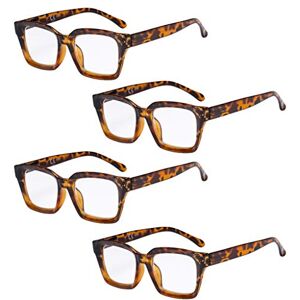 Eyekepper Eyekeeper 4 Pack Ladies Reading Glasses Oversized Square Design Readers For Women,Tortoise +1.75 Eyekepper Eyekeeper 4 Pack Ladies Reading Glasses Oversized Square Design Readers For Women,Tortoise +1.75