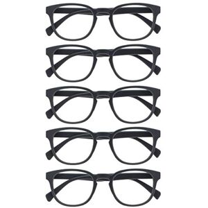 OPULIZE POP Reading Glasses for Women Men,Scratch Resistant Round Matt Frame with Spring Hinges, Grey +1.00 (Pack of 5) OPULIZE POP Reading Glasses for Women Men,Scratch Resistant Round Matt Frame with Spring Hinges, Grey +1.00 (Pack of 5)