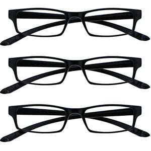 OPULIZE The Reading Glasses Company Black Neck Specs Readers Value 3 Pack Mens Womens Spring Hinges RRR20-1 +2.50 OPULIZE The Reading Glasses Company Black Neck Specs Readers Value 3 Pack Mens Womens Spring Hinges RRR20-1 +2.50