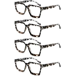 Eyekepper Eyekeeper 4 Pack Reading Glasses Women Oversize Frame Ladies Readers Grey/Tortoise +1.50 Eyekepper Eyekeeper 4 Pack Reading Glasses Women Oversize Frame Ladies Readers Grey/Tortoise +1.50