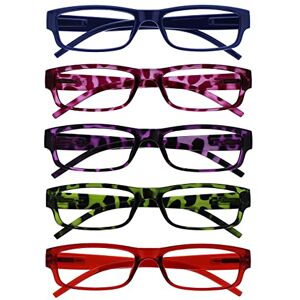 OPULIZE ACE Reading Glasses for Women Men, Lightweight Comfortable Narrow Rectangular Frame with Spring Hinges, Scratch Resistant, Blue Pink Purple Green Red +3.50 (Pack of 5) OPULIZE ACE Reading Glasses for Women Men, Lightweight Comfortable Narrow Rectangular Frame with Spring Hinges, Scratch Resistant, Blue Pink Purple Green Red +3.50 (Pack of 5)