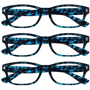 OPULIZE UV Reader Blue Tortoiseshell Reading Glasses Value 3 Pack Mens Womens Spring Hinges UVR3PK010BL +1.50 OPULIZE UV Reader Blue Tortoiseshell Reading Glasses Value 3 Pack Mens Womens Spring Hinges UVR3PK010BL +1.50