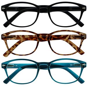 OPULIZE UV Reader The Reading Glasses Company Special 3 Pack Mix Offer Sea Blue Brown Tortoiseshell Black Womens Mens RRR76-123 +2.50 OPULIZE UV Reader The Reading Glasses Company Special 3 Pack Mix Offer Sea Blue Brown Tortoiseshell Black Womens Mens RRR76-123 +2.50
