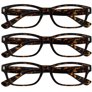 OPULIZE UV Reader Brown Tortoiseshell Reading Glasses Value 3 Pack Mens Womens Spring Hinges UVR3PK010 +2.50 OPULIZE UV Reader Brown Tortoiseshell Reading Glasses Value 3 Pack Mens Womens Spring Hinges UVR3PK010 +2.50