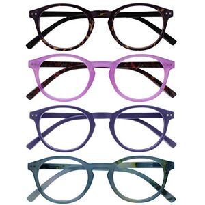 OPULIZE Zen Reading Glasses 2 Pack Cool Round Frame Spring Hinges Scratch Resistant Shiny Dark Brown Pink Matt Purple Turquoise Mens Womens RRRR24-245Q +2.00 OPULIZE Zen Reading Glasses 2 Pack Cool Round Frame Spring Hinges Scratch Resistant Shiny Dark Brown Pink Matt Purple Turquoise Mens Womens RRRR24-245Q +2.00