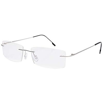 Fuisetaea Titanium Alloy Photochromic Gray Bifocal Reading Glasses +1.50 Rimless Transition Bifocal Readers Eyeglasses Fuisetaea Titanium Alloy Photochromic Gray Bifocal Reading Glasses +1.50 Rimless Transition Bifocal Readers Eyeglasses