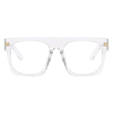NOVESIXTDAT Stylish Oversized Aviator Reading Glasses, Large Square Blue Light Blocking Computer Readers Unbreakable Eyeglasses (Color : Clear, Size : +350) NOVESIXTDAT Stylish Oversized Aviator Reading Glasses, Large Square Blue Light Blocking Computer Readers Unbreakable Eyeglasses (Color : Clear, Size : +350)