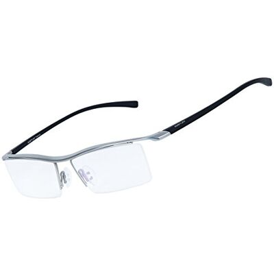 Agstum Mens Pure Titanium Semi-rimless Eyeglasses Business Optical Glasses Frame Clear Lens Agstum Mens Pure Titanium Semi-rimless Eyeglasses Business Optical Glasses Frame Clear Lens