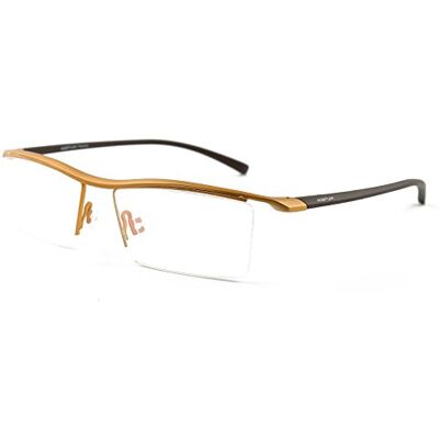 Agstum Mens Pure Titanium Semi-rimless Eyeglasses Business Optical Glasses Frame Clear Lens Agstum Mens Pure Titanium Semi-rimless Eyeglasses Business Optical Glasses Frame Clear Lens