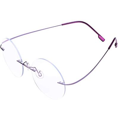 Fuisetaea Rimless Photochromism Gray Bifocal Reading Glasses +2.50 Strength Flexible Titanium Lightweight Round Transition Readers Eyeglasses Fuisetaea Rimless Photochromism Gray Bifocal Reading Glasses +2.50 Strength Flexible Titanium Lightweight Round Transition Readers Eyeglasses