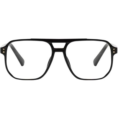 PEYEOISD Oversized Aviator Reading Glasses Men Women, Large Frame Square Anti Blue Light Reader Eyeglasses with Spring Hange PEYEOISD Oversized Aviator Reading Glasses Men Women, Large Frame Square Anti Blue Light Reader Eyeglasses with Spring Hange