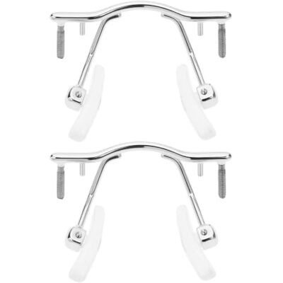 ECSiNG 2pcs Silver Rimless Eyeglasses Nose Bridge Replacement Alloy Compatible with Rimless Optical Frames Reading Glasses ECSiNG 2pcs Silver Rimless Eyeglasses Nose Bridge Replacement Alloy Compatible with Rimless Optical Frames Reading Glasses