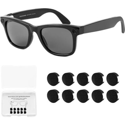 AMOMKET LED Light Blocker Covers Compatible with Meta Smart Glasses Completely Block & Invisible Privacy Protection for Ray-Ban Meta Wayfarer, Skyler, Headliner, Oakley HSTN Smart Glasses Accessories AMOMKET LED Light Blocker Covers Compatible with Meta Smart Glasses Completely Block & Invisible Privacy Protection for Ray-Ban Meta Wayfarer, Skyler, Headliner, Oakley HSTN Smart Glasses Accessories