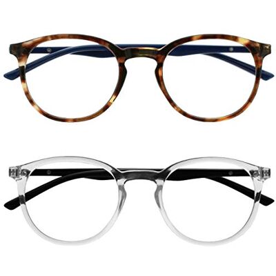 Opulize Blue Light Blocking Glasses - Slim Round Frame Computer Gaming Eyewear Opulize Blue Light Blocking Glasses - Slim Round Frame Computer Gaming Eyewear