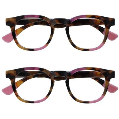 Opulize Ava Reading Glasses - Unisex, Scratch-Resistant, +2.00 Opulize Ava Reading Glasses - Unisex, Scratch-Resistant, +2.00