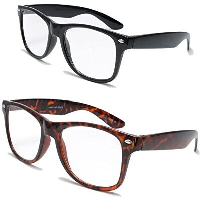 Vision World Eyewear Wayfarer Style Reading Glasses Comfortable Simple Readers Rx Magnification (1 Tortoise 1 Black, 2.5 X) Vision World Eyewear Wayfarer Style Reading Glasses Comfortable Simple Readers Rx Magnification (1 Tortoise 1 Black, 2.5 X)