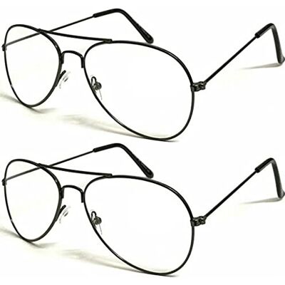 ZIZO EYEWEAR Unisex Classic Pilot Style Double Bridge Metal Reading Glasses Small Shape Design R293 Specs (2 Pairs Gun Metal, +100 Magnification) ZIZO EYEWEAR Unisex Classic Pilot Style Double Bridge Metal Reading Glasses Small Shape Design R293 Specs (2 Pairs Gun Metal, +100 Magnification)