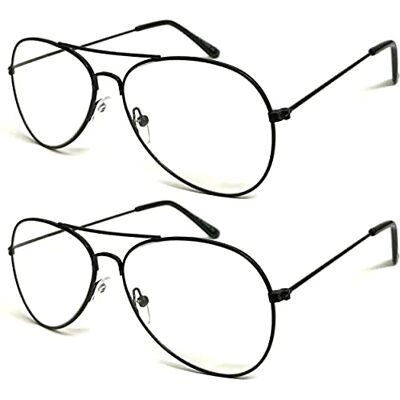 ZIZO EYEWEAR Unisex Classic Pilot Style Double Bridge Metal Reading Glasses Small Shape Design R293 Specs (2 Pairs Black, 125 Magnification) ZIZO EYEWEAR Unisex Classic Pilot Style Double Bridge Metal Reading Glasses Small Shape Design R293 Specs (2 Pairs Black, 125 Magnification)