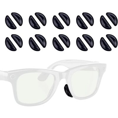 QiaoLiangYao 10 Pairs Silicone Nose Pads for Ray-Ban Meta Wayfarer RW4006 RW4008 RW4012 Gen2, Anti-Slip Adhesive Air Cushion Nose Grips, Ultra Soft Replacement Nose Pads for Smart Glasses Eyeglasses Sunglasses QiaoLiangYao 10 Pairs Silicone Nose Pads for Ray-Ban Meta Wayfarer RW4006 RW4008 RW4012 Gen2, Anti-Slip Adhesive Air Cushion Nose Grips, Ultra Soft Replacement Nose Pads for Smart Glasses Eyeglasses Sunglasses