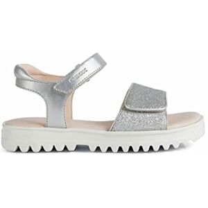 Geox Girls J Coralie Gir Sandals, Silver, 11.5 UK Child Geox Girls J Coralie Gir Sandals, Silver, 11.5 UK Child