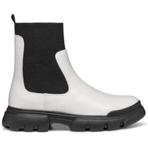 Geox J Junette Girl C Chelsea Boot, LT Ivory/Black, 1 UK Geox J Junette Girl C Chelsea Boot, LT Ivory/Black, 1 UK