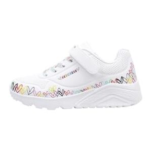 Skechers Girl's Uno Lite Heart Craze Sneaker, White Synthetic/Multi Trim, 13 UK Skechers Girl's Uno Lite Heart Craze Sneaker, White Synthetic/Multi Trim, 13 UK