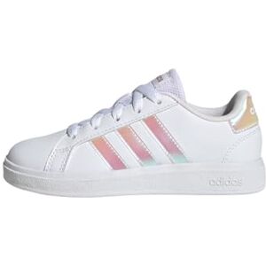 adidas Unisex Kids Grand Court Lifestyle Lace Tennis Shoes, Cloud White / Iridescent / Cloud White, 5.5 UK adidas Unisex Kids Grand Court Lifestyle Lace Tennis Shoes, Cloud White / Iridescent / Cloud White, 5.5 UK