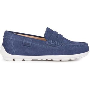 Geox J New Fast Boy A Moccasin, Navy-White, 1 UK Geox J New Fast Boy A Moccasin, Navy-White, 1 UK