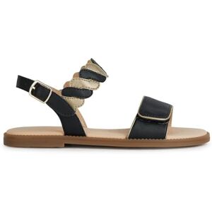 Geox Boy's J Karly Girl Sandal, Black Platinum, 7 UK Child Geox Boy's J Karly Girl Sandal, Black Platinum, 7 UK Child