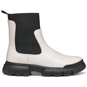 Geox J Junette Girl C Chelsea Boot, LT Ivory/Black, 4.5 UK Geox J Junette Girl C Chelsea Boot, LT Ivory/Black, 4.5 UK