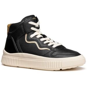 Geox J LAQUINNY Girl Sneaker, Black/Platinum, 5 UK Geox J LAQUINNY Girl Sneaker, Black/Platinum, 5 UK