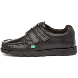 Kickers Boy's Fragma Moc Toe Twim Strap Leather School Shoe Smart Everyday School Look Hook & Loop Fastening, Cushioned for All-Day Wear, Black, 1 UK Child Kickers Boy's Fragma Moc Toe Twim Strap Leather School Shoe Smart Everyday School Look Hook & Loop Fastening, Cushioned for All-Day Wear, Black, 1 UK Child