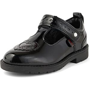 Kickers Girl's Lachly Heart T-Bar School Shoes Elegant T-Bar Style Everyday Comfort Fit, Cushioned for All-Day Wear, Black, 5 UK Child Kickers Girl's Lachly Heart T-Bar School Shoes Elegant T-Bar Style Everyday Comfort Fit, Cushioned for All-Day Wear, Black, 5 UK Child