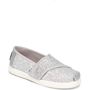 TOMS Girl's Tiny Alpargata Loafer Flat, Silver, 3 UK Child TOMS Girl's Tiny Alpargata Loafer Flat, Silver, 3 UK Child