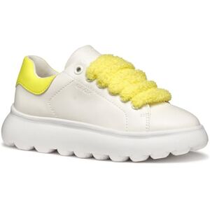 Geox J PUFFYPOP Girl A, Girls’ Sneaker, White/Fluo. Yellow, Geox J PUFFYPOP Girl A, Girls’ Sneaker, White/Fluo. Yellow,