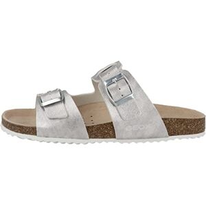 Geox Boy's Adriel Girls Sandal, Silver, 7 UK Child Geox Boy's Adriel Girls Sandal, Silver, 7 UK Child