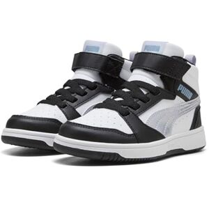 Puma Rebound V6 MID Space Belle AC+ PS Sneaker, Black-Lilac Crush White, 9.5 UK Child Puma Rebound V6 MID Space Belle AC+ PS Sneaker, Black-Lilac Crush White, 9.5 UK Child