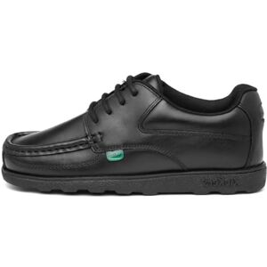 Kickers Boy's Fragma Moc Toe Twim Strap Leather School Shoe Smart Everyday School Look Hook & Loop Fastening, Cushioned for All-Day Wear, Black, 2 UK Child Kickers Boy's Fragma Moc Toe Twim Strap Leather School Shoe Smart Everyday School Look Hook & Loop Fastening, Cushioned for All-Day Wear, Black, 2 UK Child