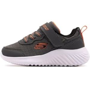 Skechers Boy's Bounder Techrox Sneaker, Gray Synthetic/Gray Textile/Black & Orang, 12.5 UK Skechers Boy's Bounder Techrox Sneaker, Gray Synthetic/Gray Textile/Black & Orang, 12.5 UK