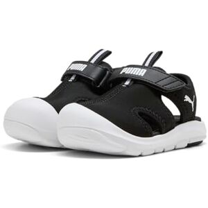 Puma Unisex Baby Fun Racer Sandal V INF Slide Black White, 4 UK Child Puma Unisex Baby Fun Racer Sandal V INF Slide Black White, 4 UK Child
