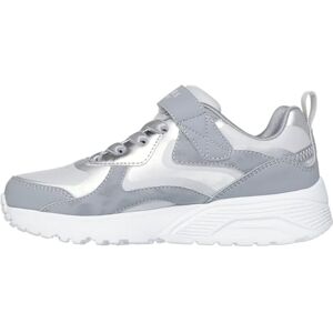 Skechers Girl's Uno Lite Metallic Burst Sneaker, Gray Synthetic/Silver Trim, 9.5 UK Skechers Girl's Uno Lite Metallic Burst Sneaker, Gray Synthetic/Silver Trim, 9.5 UK
