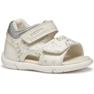 Geox Baby B Sandal ZAPITO Girl, White/Silver, 2.5 UK Child Geox Baby B Sandal ZAPITO Girl, White/Silver, 2.5 UK Child