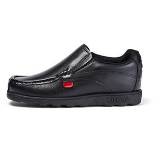 Kickers Boy's Fragma Slip Black Leather Shoes, 12.5 UK Child Kickers Boy's Fragma Slip Black Leather Shoes, 12.5 UK Child