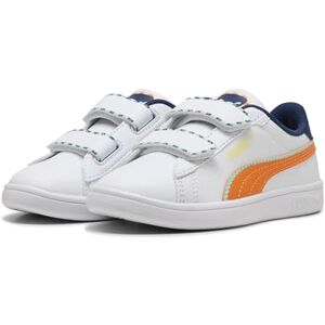 Puma Smash 3.0 Playdate V PS Sneaker, White-Orange GLO, 13.5 UK Child Puma Smash 3.0 Playdate V PS Sneaker, White-Orange GLO, 13.5 UK Child