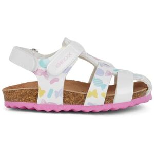 Geox Baby B Chalki Girl Sandal, White Multi-Coloured, 3.5 UK Child Geox Baby B Chalki Girl Sandal, White Multi-Coloured, 3.5 UK Child
