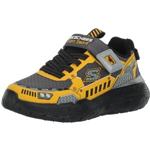 Skechers Boys Trainers, Charcoal Synthetic/Textile/Yellow Trim, 13.5 UK Skechers Boys Trainers, Charcoal Synthetic/Textile/Yellow Trim, 13.5 UK