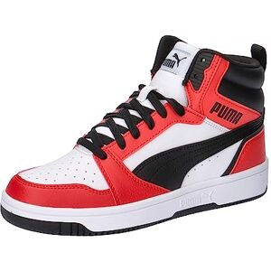 Puma Unisex Kids Rebound V6 Mid Jr Sneaker, White Black for All Time Red, 5.5 UK Puma Unisex Kids Rebound V6 Mid Jr Sneaker, White Black for All Time Red, 5.5 UK